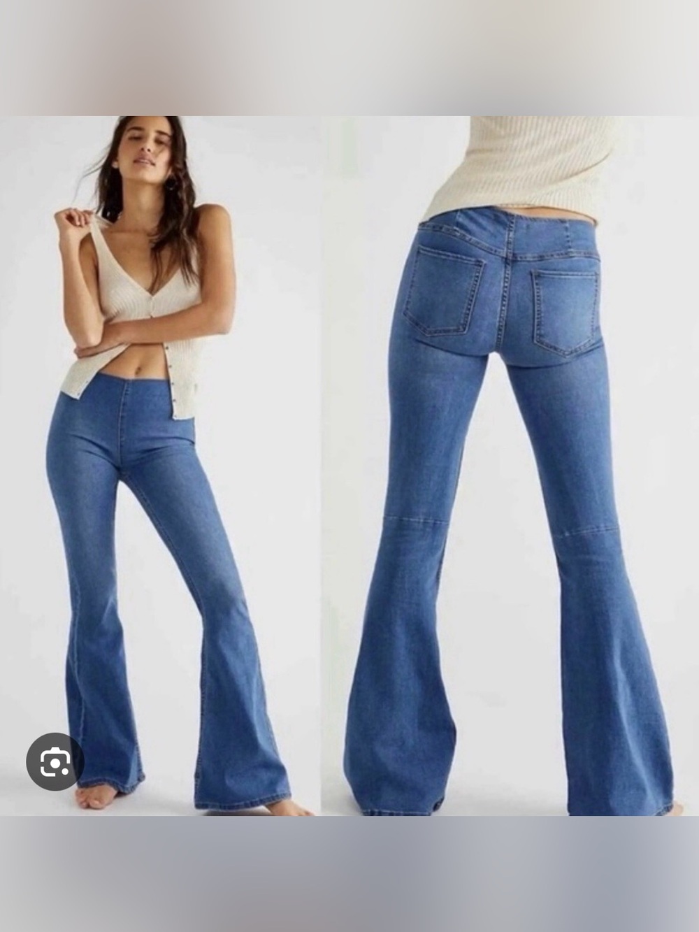 NWOT Free People Penny Pull On Flare Jeans